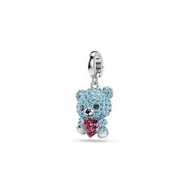 Charm Idyllia, Tallas mixtas, Osito, Azul, Baño de rodio