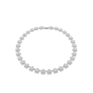 Collar Ariana Grande x Swarovski, Talla redonda, Flor, Blanco, Baño de rodio