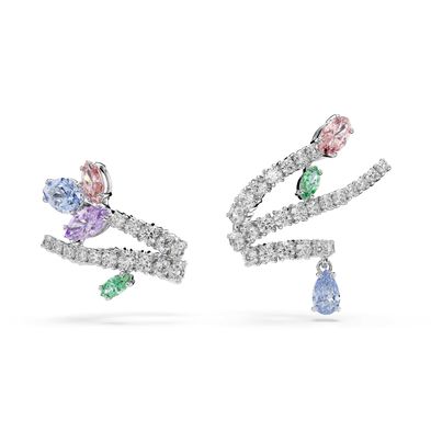 Pendientes ear cuff Ariana Grande x Swarovski, Tallas mixtas, Multicolores, Baño de rodio
