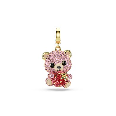 Charm Idyllia, Tallas mixtas, Osito, Rosa, Baño tono oro