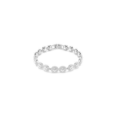 Pulsera Una, Talla redonda, Blanca, Recubrimiento en Baño de rodio
