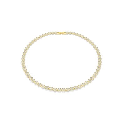 Collar Una Angelic, Talla redonda, Pequeño, Blanco, Baño tono oro