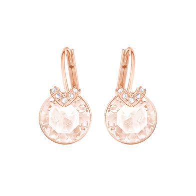 Aros Bella V Rosa - Baño de Oro Rosa
