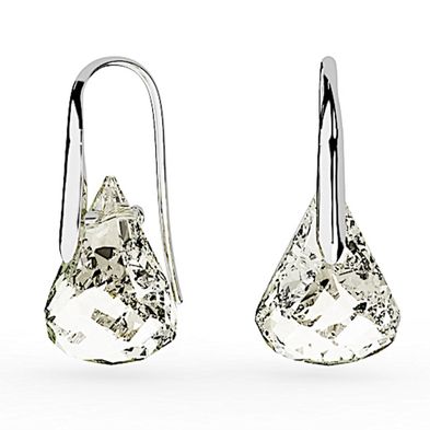 Pendientes Lunar, Grises , Baño de rodio