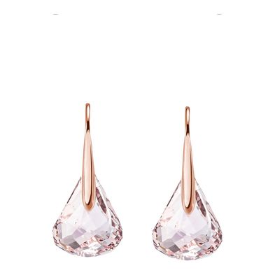 Pendientes Lunar, Rosas, Baño tono oro rosa