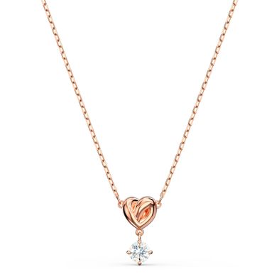 Colgante Lifelong Heart Blanco - Baño tono Oro Rosa
