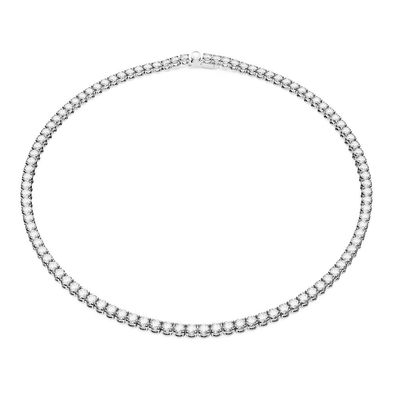 Collar Matrix Tennis, Talla redonda, Pequeño, Blanco, Baño de rodio