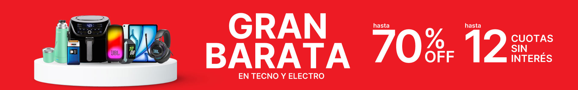 Desuentos de hasta 75% Off y 12 cuotas sin interés