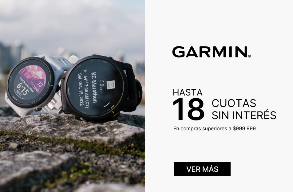 Smartwatches Garmín hasta 18 cuotas sin interés